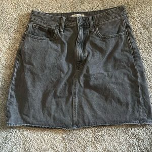 Madewell Gray Denim Skirt